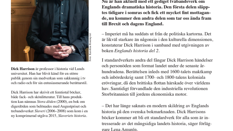 Dick Harrisons hyllade verk  om Englands historia – nu släpps andra delen