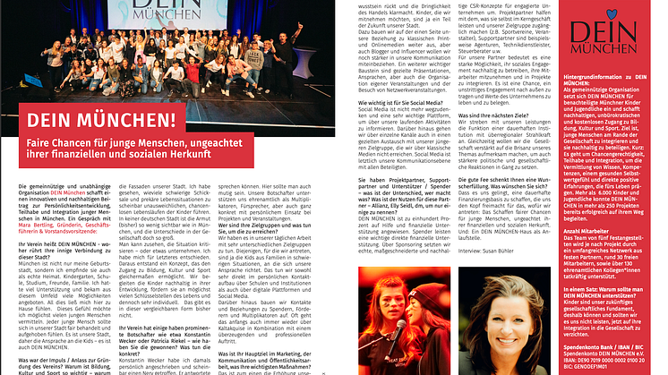 DEIN MÜNCHEN im weißBLAU Magazin des Münchner Marketing Clubs