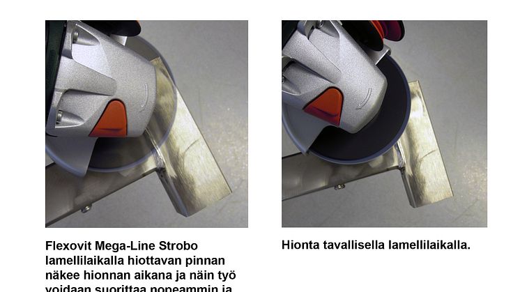 Flexovit Mega-Line Strobo –lamellilaikka – Vertailu