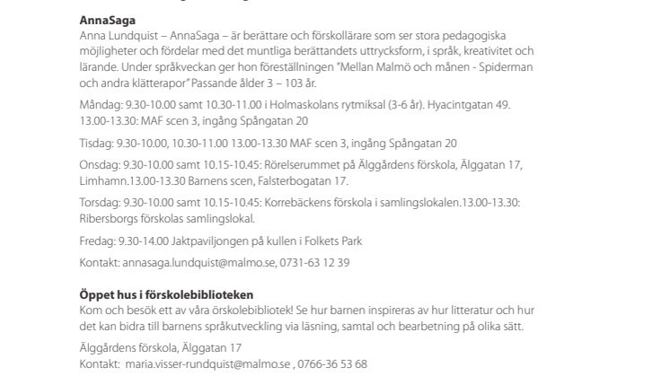Program Språkveckan 2016