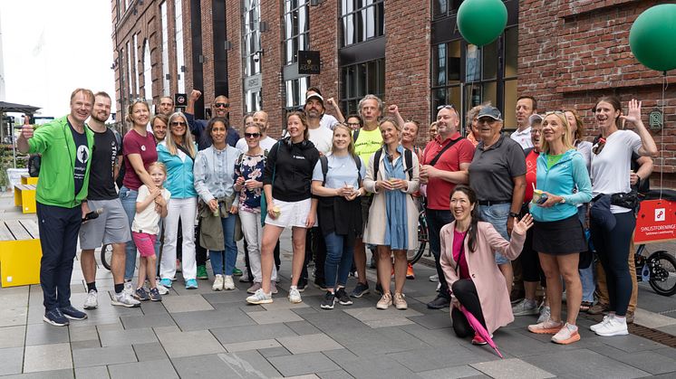 Hele deligasjonen som var med på den gående konferansen til Aktivitetalliansen