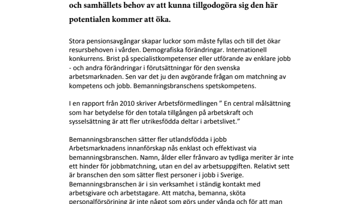Fler utlandsfödda i jobb med den svenska modellen?