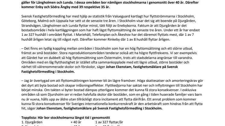 Djurgården och Strandvägen: Här är bostadsområdena stockholmarna  inte släpper taget om 