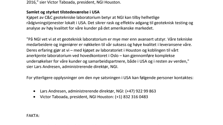 Ny satsning i USA