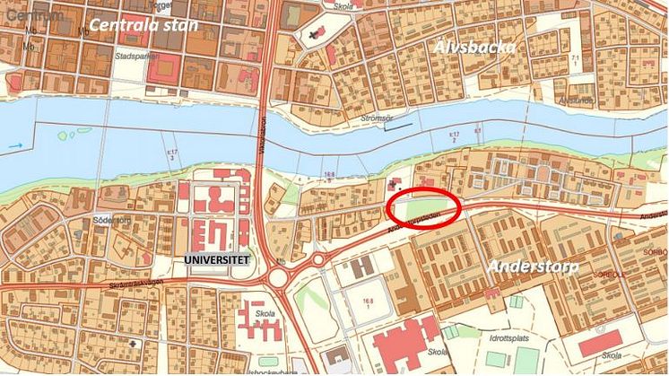 Området där de nya radhusen ska byggas ligger mellan Tubölegatan och Anderstorpsleden.