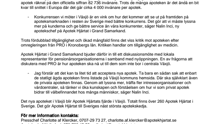 Växjö blir bland de bästa i Sverige på apotekskonkurrens