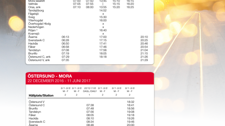 Tidtabell 2016/2017