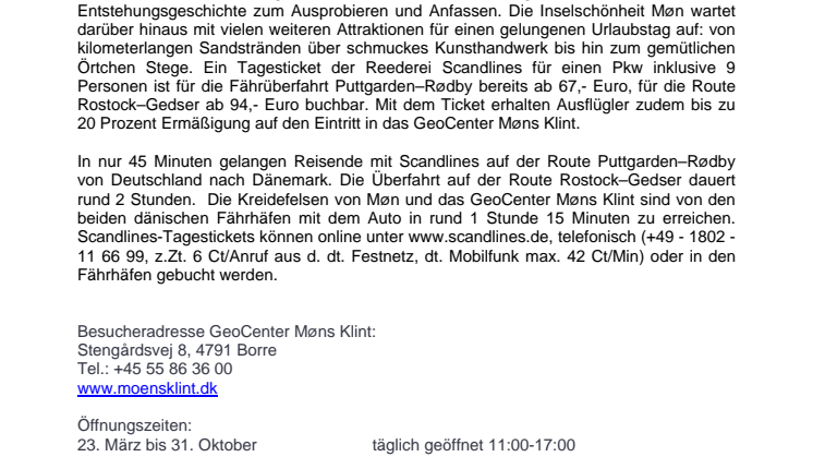 Osterausflug zu Dänemarks weißen Riesen 