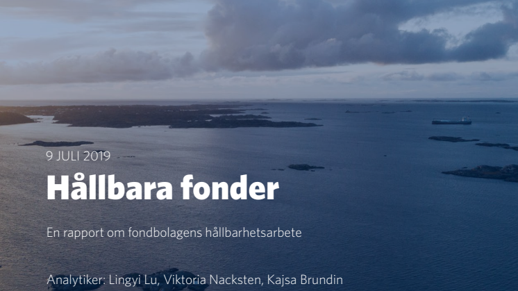 Nordic Cross fonder i topp i Söderberg och Partners hållbarhetsrapport 2019