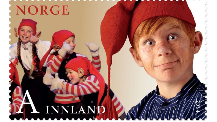 Putti Plutti Pott er motiv på ett av årets julefrimerker i 2014