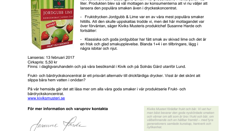 Ny smak bland våra frukt- & bärdryckskoncentrat