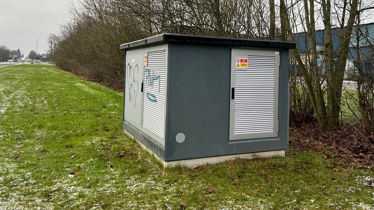 Nätstation vid Carl Engströmskolan i Eslöv