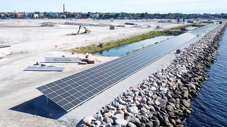 Solcellspark installeras i nya delen av Trelleborgs Hamn