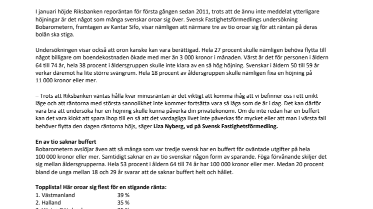 Ny undersökning visar: Så klarar svenskarna en räntehöjning 