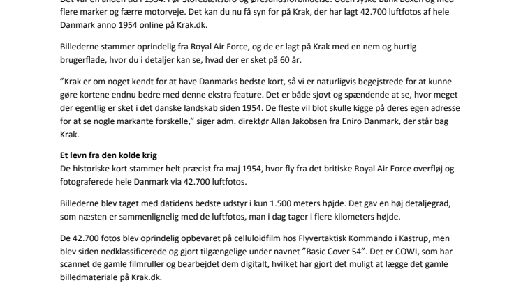 Se hele Danmark anno 1954 på Krak