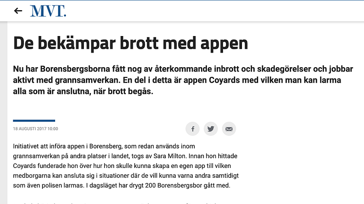 Borensbergsborna har fått nog av inbrott - börjar med CoYards