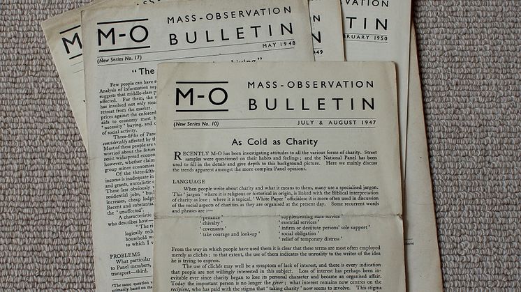 A selection of Mass Observation Bulletins from the 1940s and 1950s