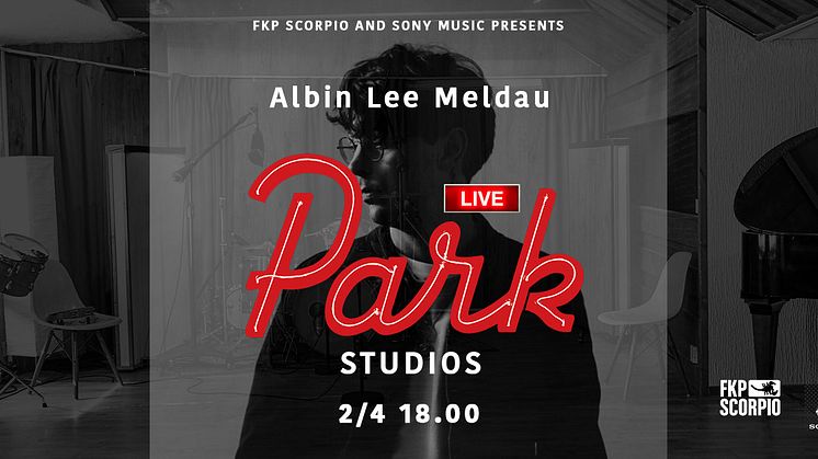 Albin Lee Meldau bjuder på livemusik från Park Studios torsdagen den 2 april