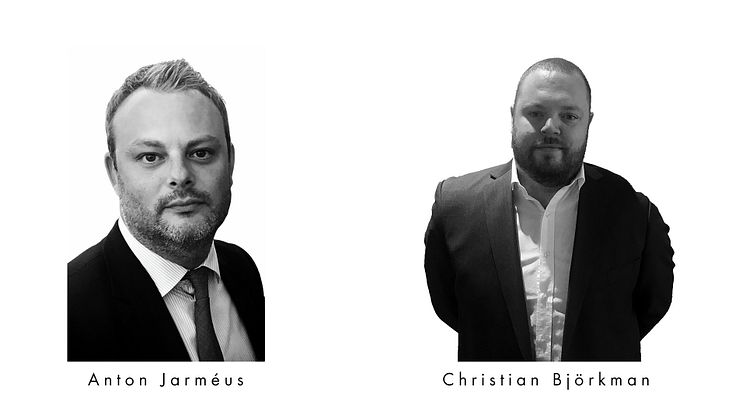 Anton Jarméus: Ny säljare i Hansgrohe Sverige. Christian Björkman: Ny projektsäljare i Hansgrohe Sverige.