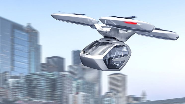 Audi, Italdesign og Airbus kombinerer selvkørende bil og passagerdrone