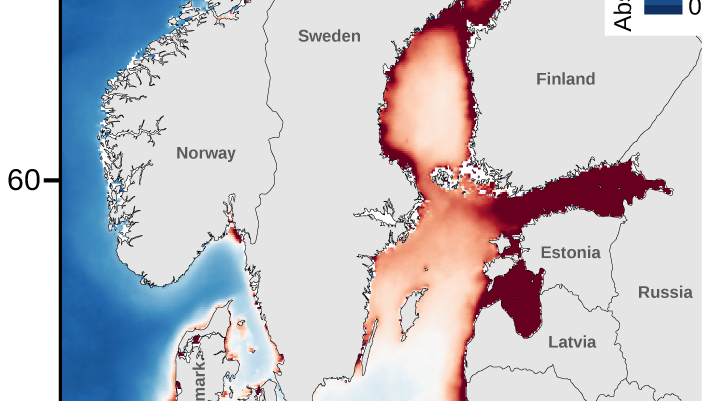 Modis-AQUA satellite data captures the red-shifted light environment of the Baltic Sea