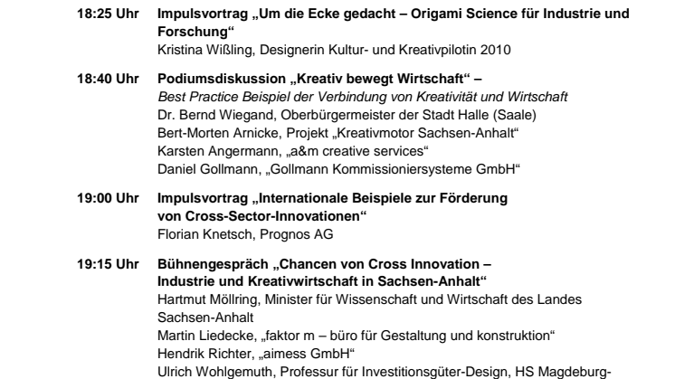 Programm zur Impulskonferenz