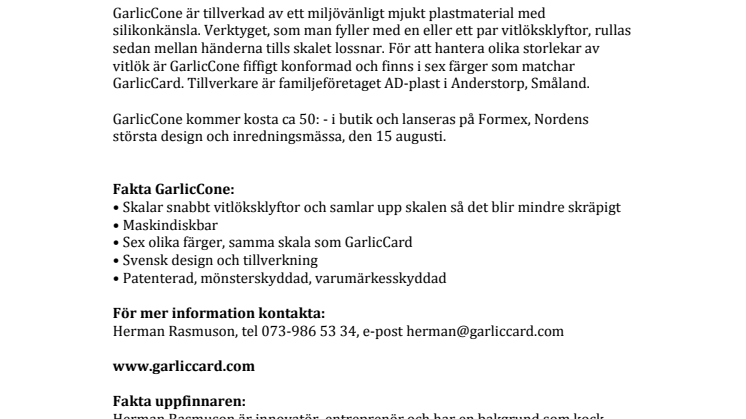 Svensk uppfinning revolutionerar vitlöksskalandet