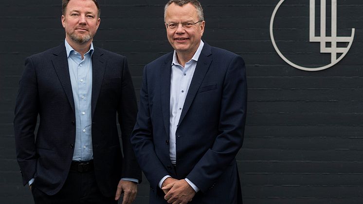 Jacob Brunsborg, Chairman of Lars Larsen Group (left), together with President & CEO of Lars Larsen Group, Jesper Lund (right).