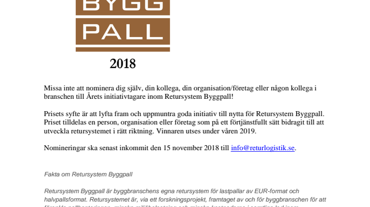 Nominera till Årets Initiativtagare!