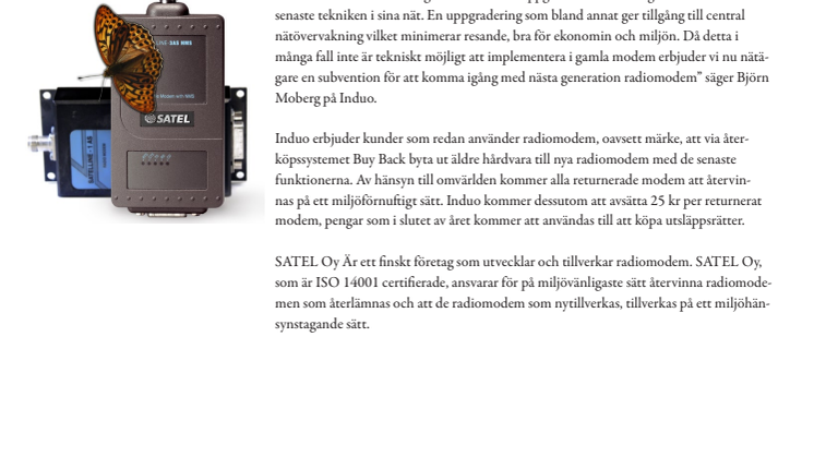 Uppgraderat radionät miljösnällt