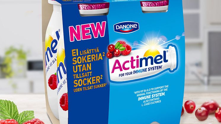 Actimel Hallon tranbär utan tillsatt socker