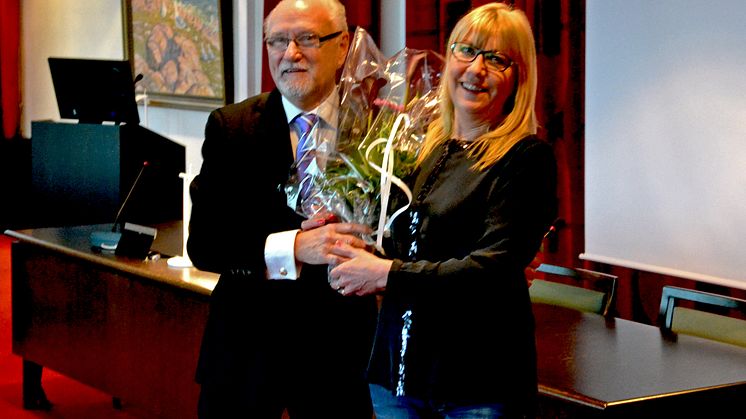 Landskrona stads hedersmedalj 2014 till Mia Widell