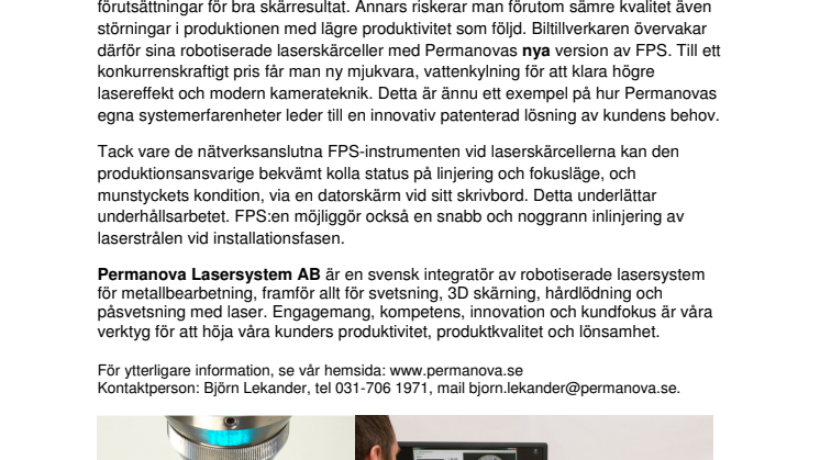 Permanova kontrollerar laserstrålars fokus i Spanien