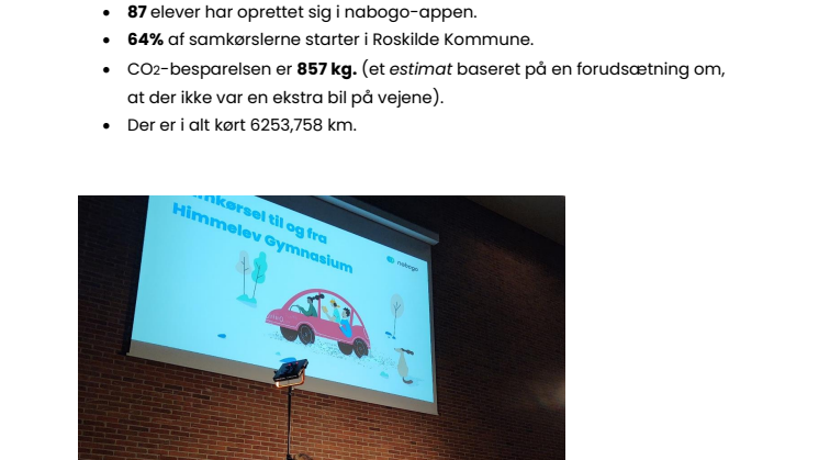 Samkørsel og Himmelev Gymnasium