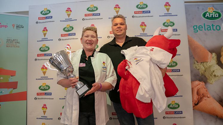 Glassbaren i Bräcke är Sveriges Glassmästare 2019. Foto: Jonas Sveningsson/Stockholmsmässan