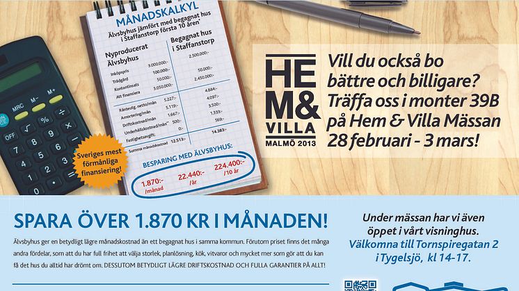Älvsbyhus på Hem-och Villamässan i Malmö!