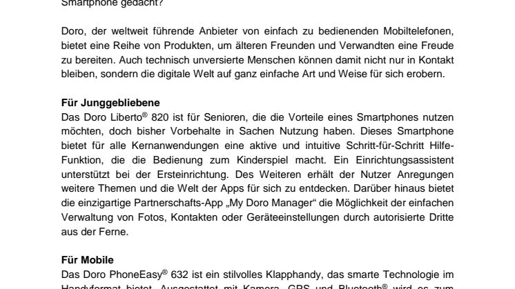 Mit Doro Freude für jeden Tag schenken