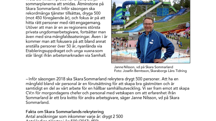 Skara Sommarland söker 500 nya medarbetare