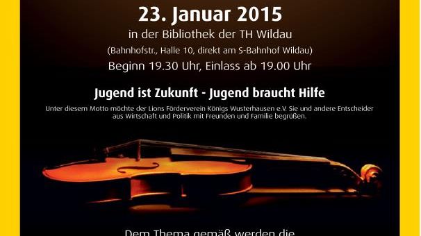 Kultureller Jahresauftakt in der Hochschulbibliothek am 23. Januar 2015 mit dem 11. Neujahrs-Benefizkonzert des Lions Clubs Königs Wusterhausen