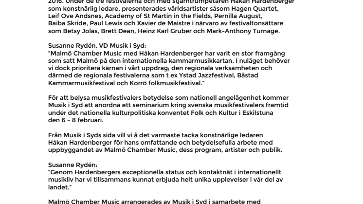 Ingen Malmö Chamber Music 2019