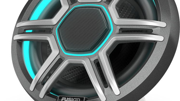 FusionApolloSpeakers_6.5inch_SportsGray_FrontLeft_Cyan.png