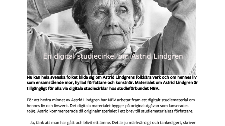Succécirkeln om Astrid Lindgren får liv igen – som digital studiecirkel