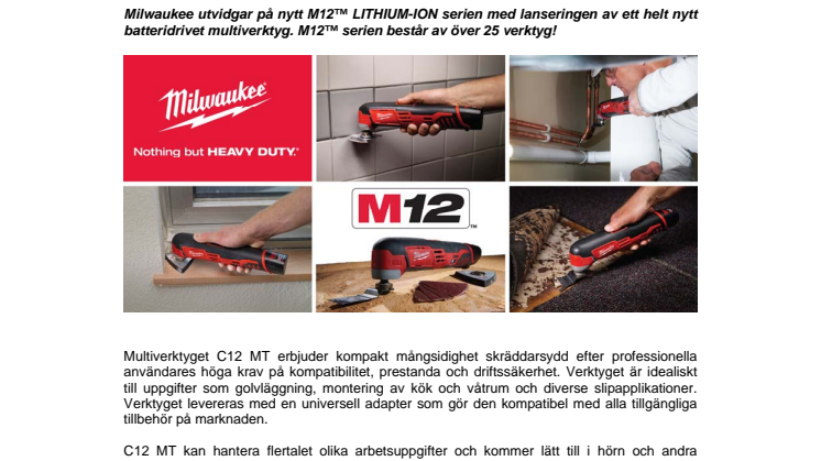 Milwaukee Multiverktyg – Ett verktyg, många lösningar!