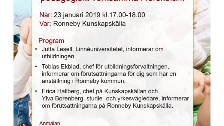 Ny utbildning ger chans till fler behöriga förskollärare