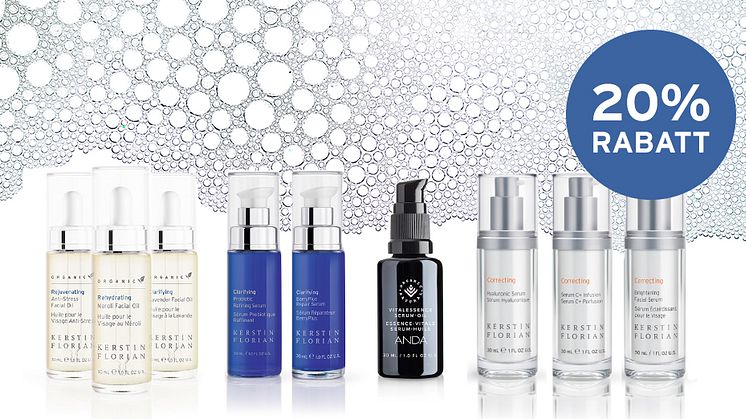 Utvalda serum från Kerstin Florian till 20% rabatt.