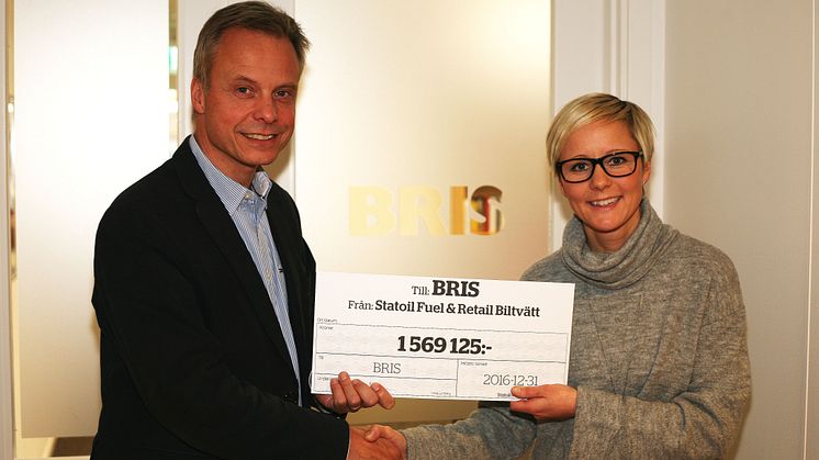 Statoils biltvättskampanj ger 1,6 miljoner till Bris