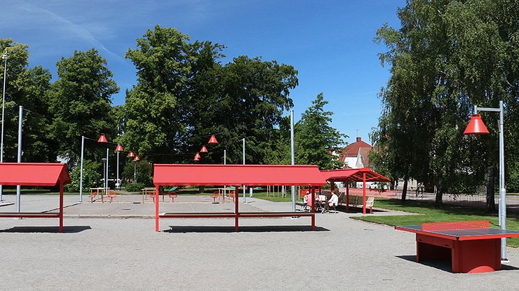 Marknadsstånd, Badhusparken Vara