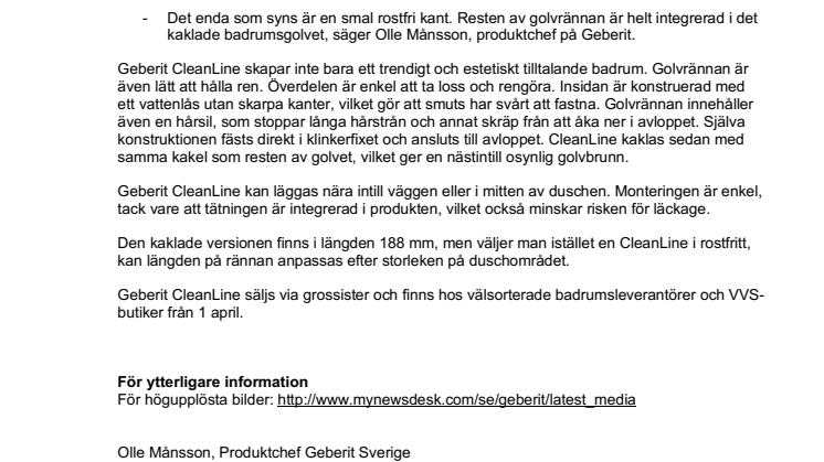 Trendigt och modernt med CleanLines inkaklade golvbrunn