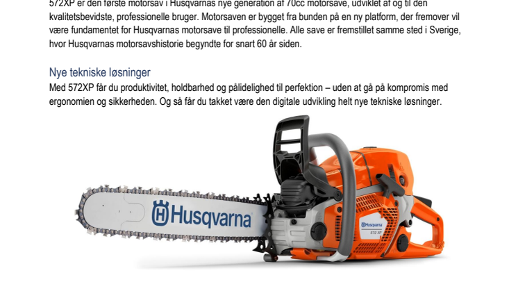 Husqvarna afslører verdensnyhed