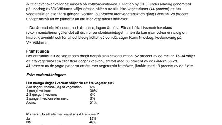Nästan varannan svensk är ”flexitarian”